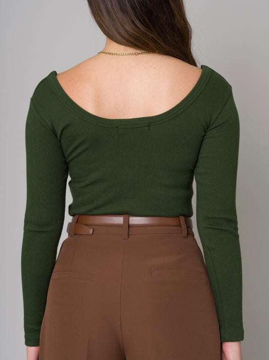 TOP CORAZON VERDE MILITAR