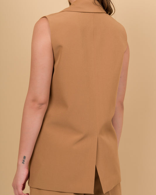 MAXI CHALECO CAMEL