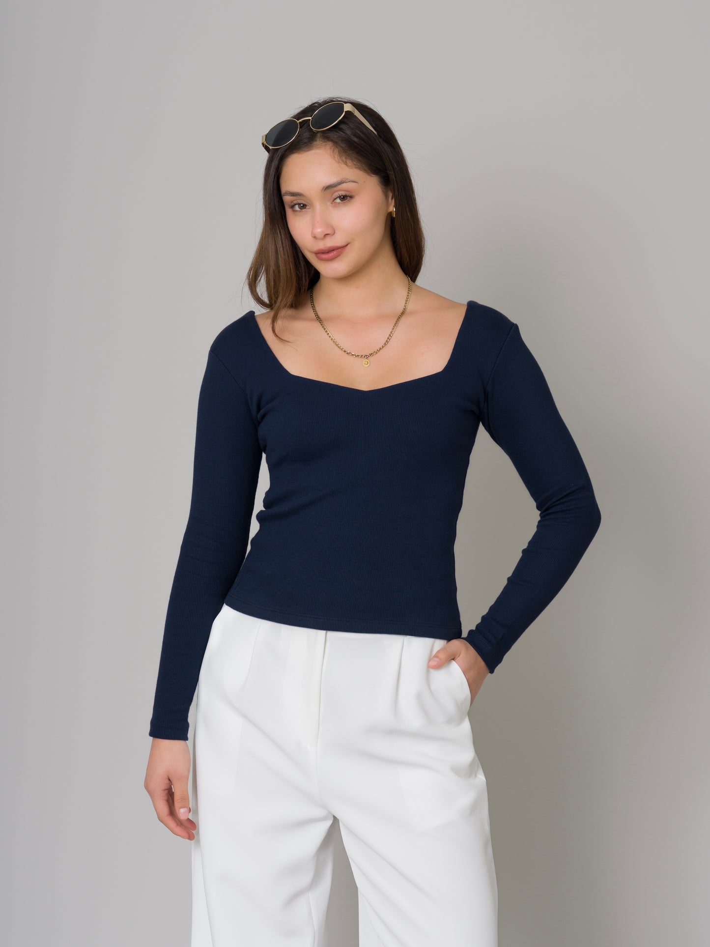 TOP CORAZÓN AZUL NAVY