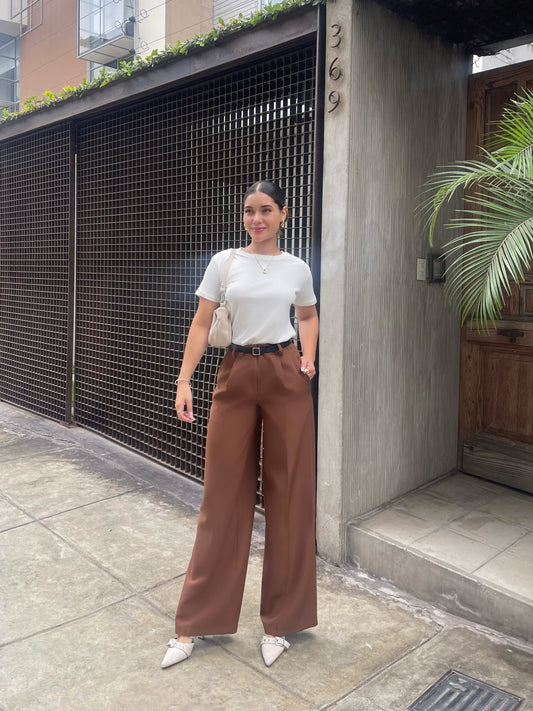PANTALON SASTRE PETIT MARRON