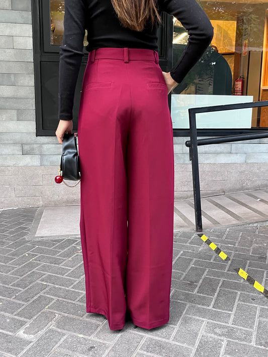 PANTALON SASTRE REGULAR BORGOÑA