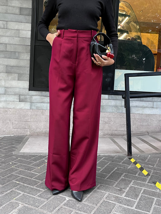 PANTALON SASTRE REGULAR BORGOÑA
