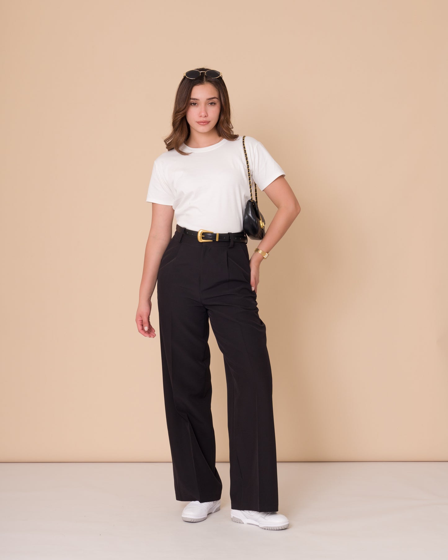 PANTALON SASTRE REGULAR NEGRO