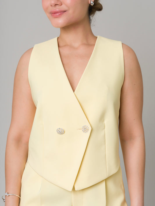 CHALECO SASTRE AMARILLO MANTEQUILLA